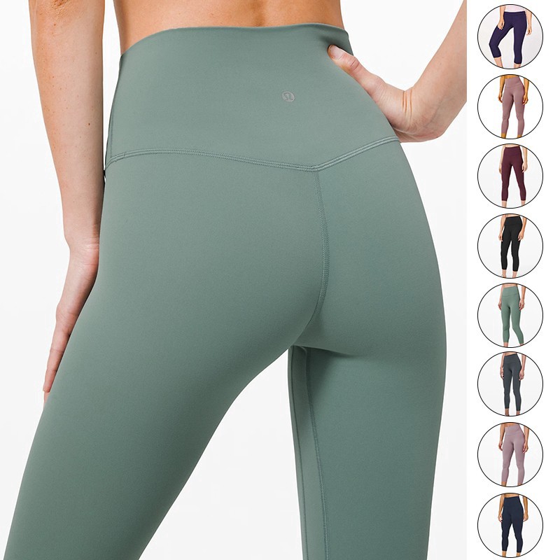 Lululemon Yoga Pants Capri Pant Classic Professional Tight Align Three  Quarter Trousers High Waist Quick Dry Fit Fitness Dance Running Yoga  Leggings