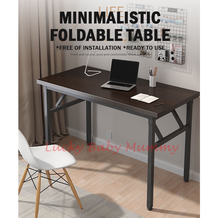 【Square Leg Round Corner】No Installation Needed / Foldable table ...