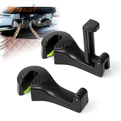 1 Pcs Multifunction Car Seat Back Headrest Hook / Car Phone Bracket Hook / 360° Rotation Hooks With Mobile Phone Holder and Lock fit Universal Car Vehicle