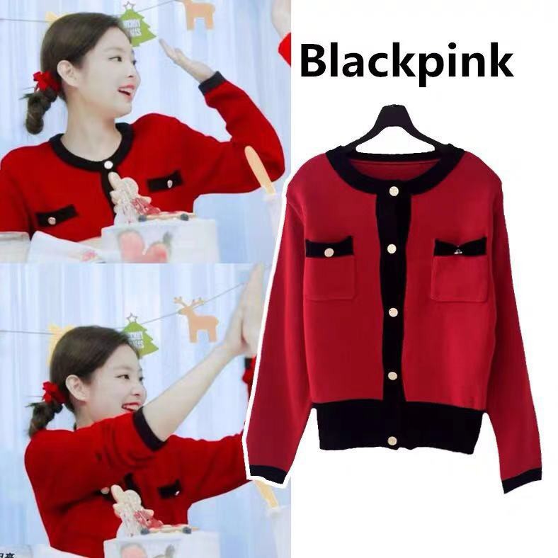 Red deals sweater coat