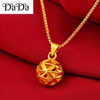 Gold chain with deals round pendant