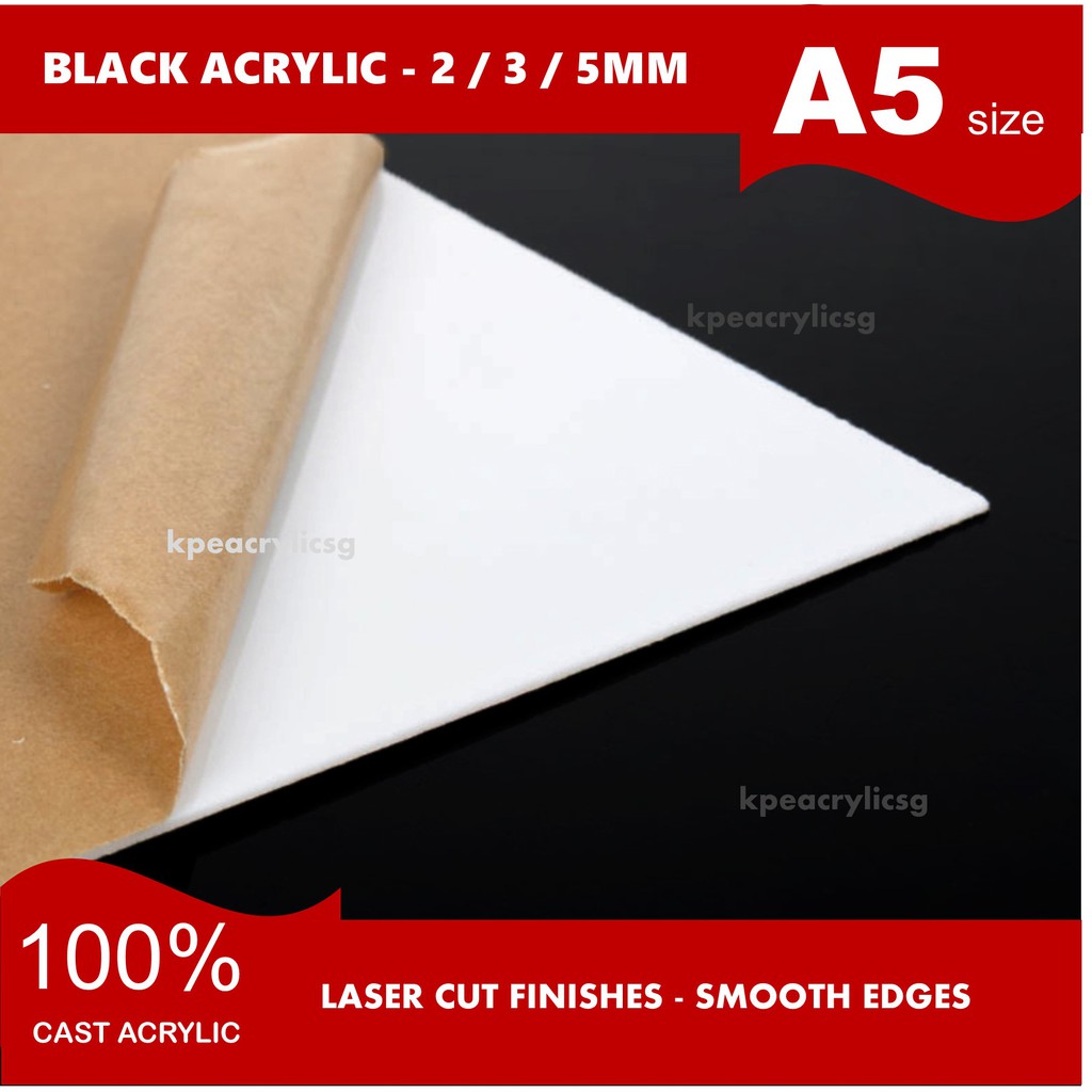 [Ready Stock] A5 Size White Color Acrylic Sheet Plexiglass 2 / 3