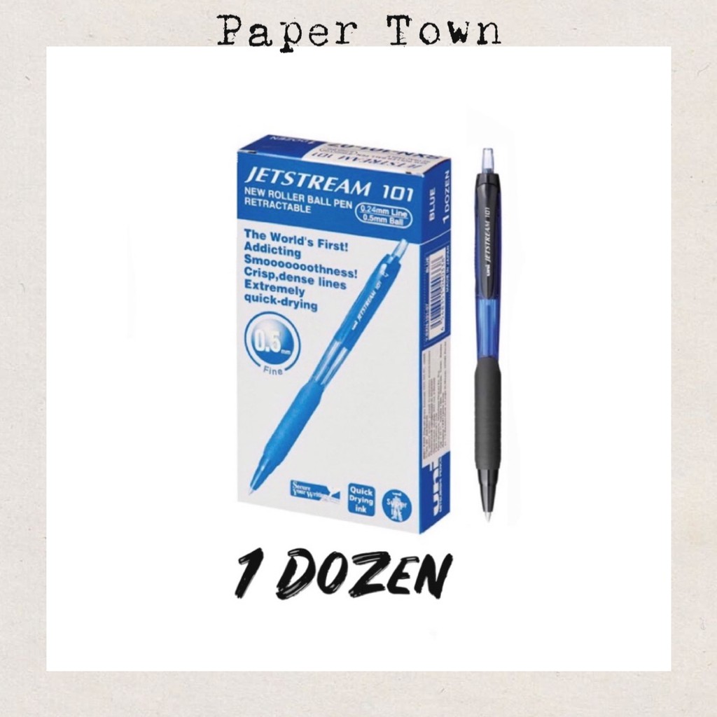 Uni Jetstream 101 Retractable Roller Ball Pen 0.5mm ( Bundle of 6/ 12 ...