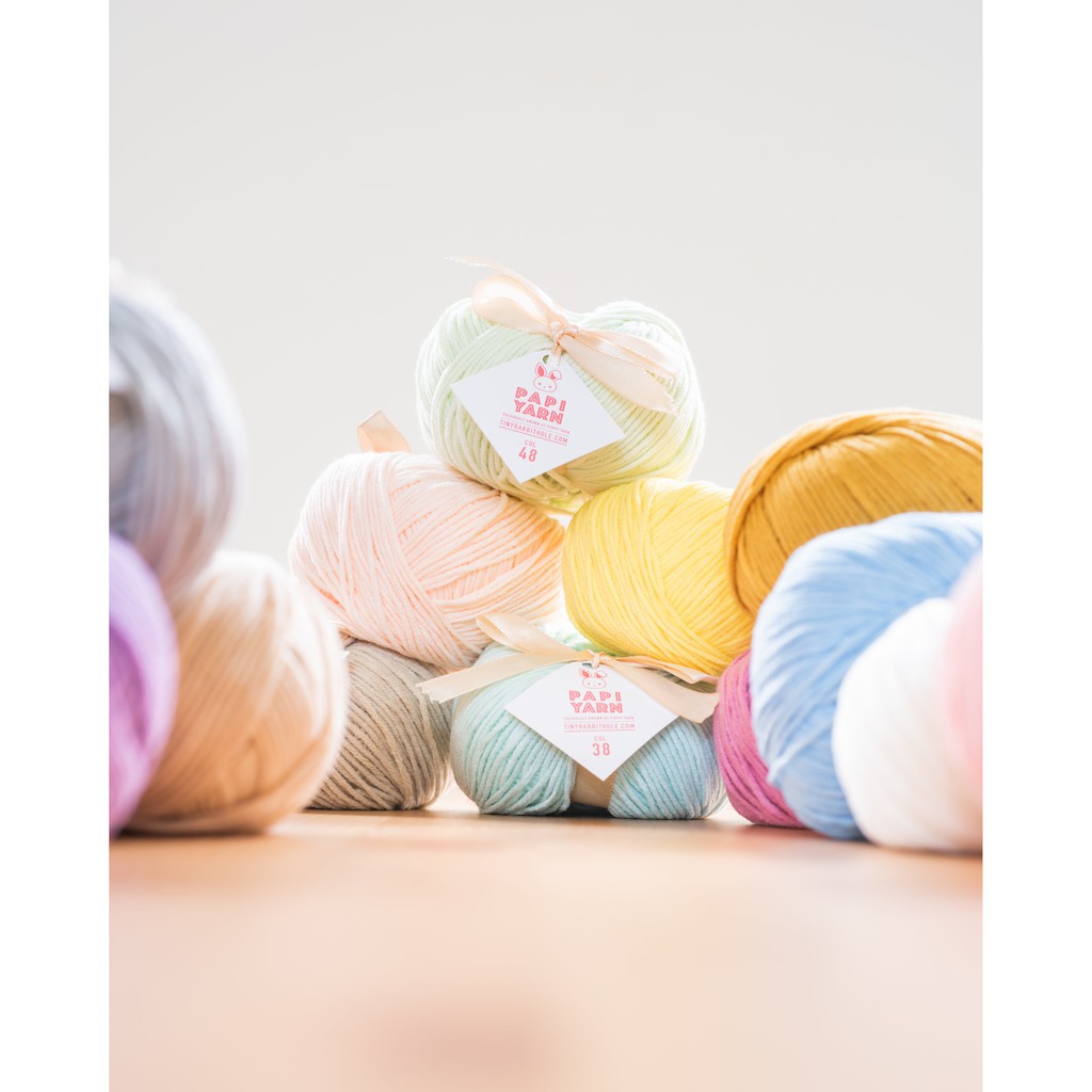 Tiny Rabbit Hole Papi Yarn (Puppy) - Shades of Yellow, Orange and Red ...