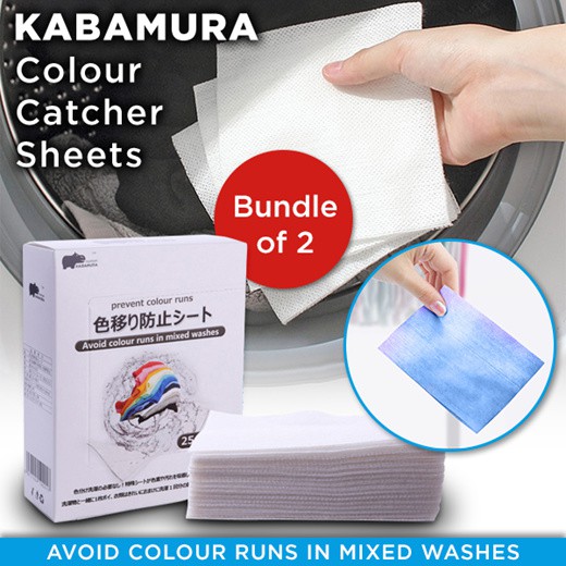 Kabamura Color Catcher Sheets - Dye Trapping Sheets for Laundry Trap ...