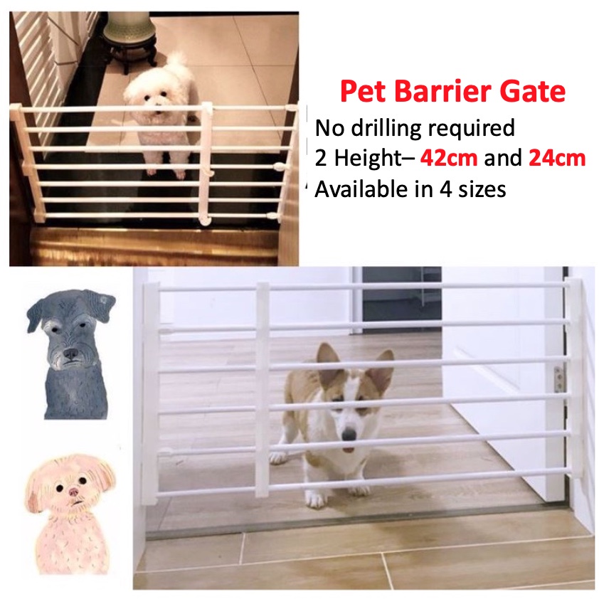 [SG SELLER] Pet fence dog Safety Barrier Gate Baby Safety Gate Dog Rabbit Multifunction Pet
