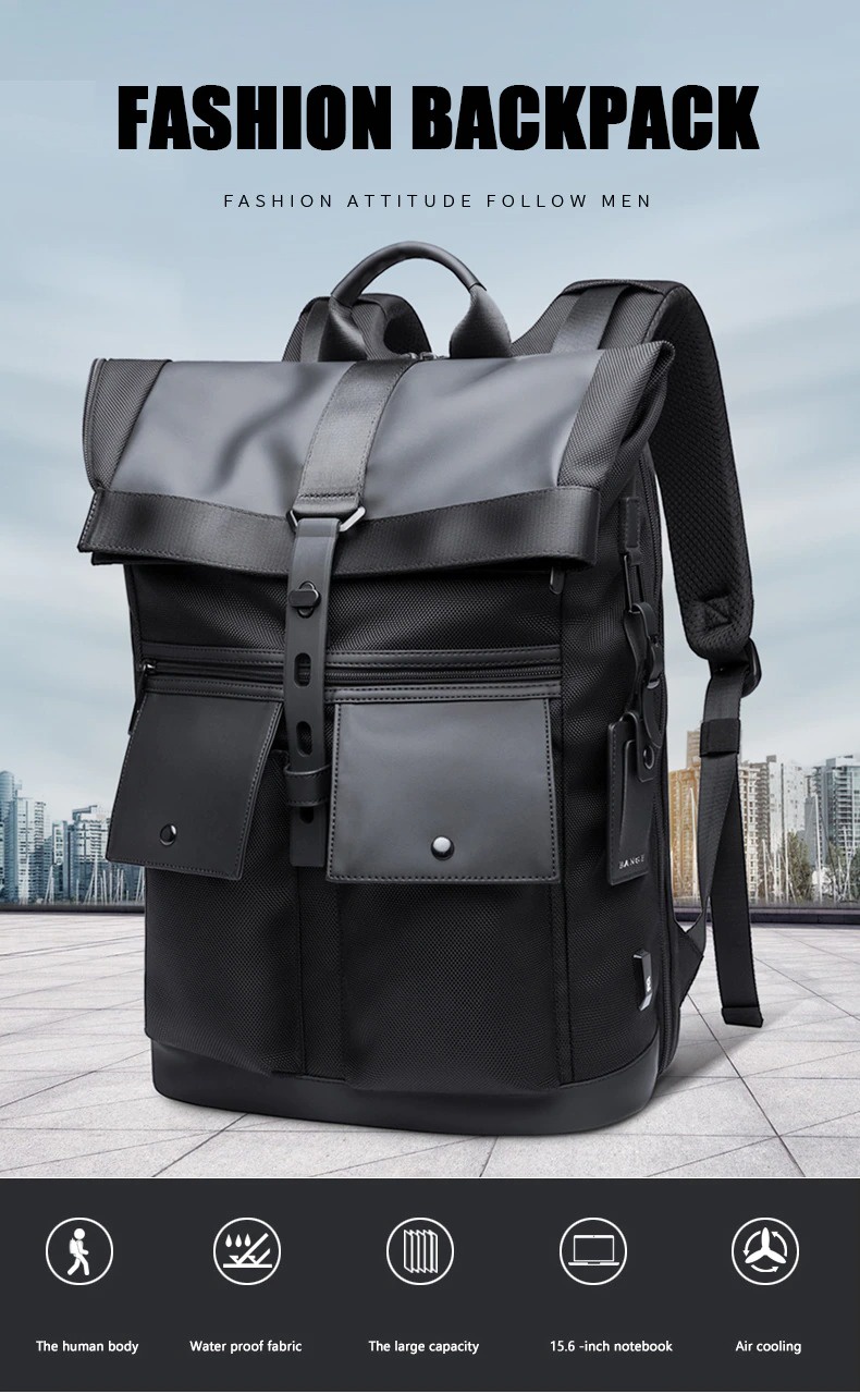 P&D Men Water-Resistant 25L Backpack Anti theft 15.6 Inch Laptop ...