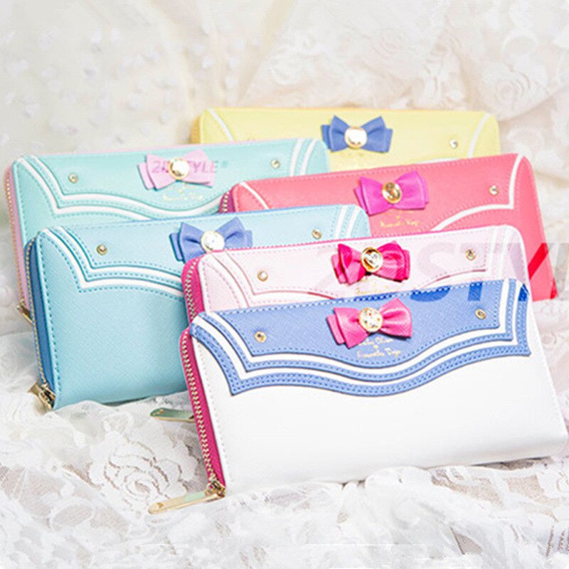 Sailor Moon PU Leather Tsukino Usagi Anime Cosplay Long Wallet Lady Zipper Handbag Shopee Singapore