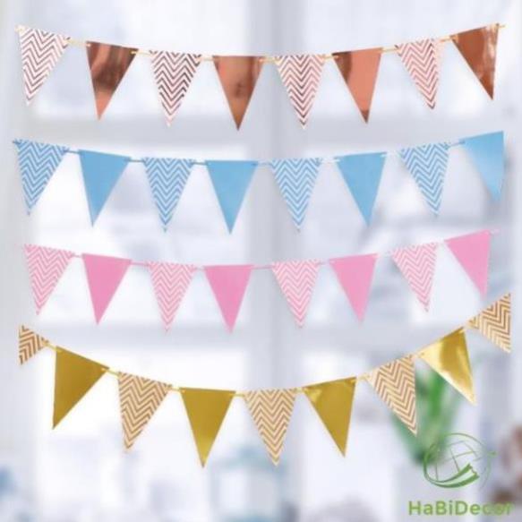 Decorative laminated triangle flag string | Shopee Singapore