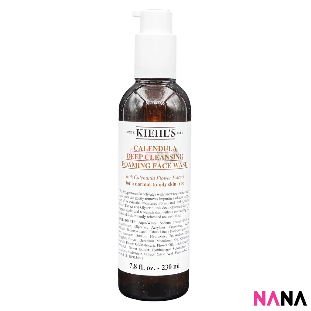 Kiehl's Calendula Deep Cleansing Foaming Face Wash (230ml) Shopee
