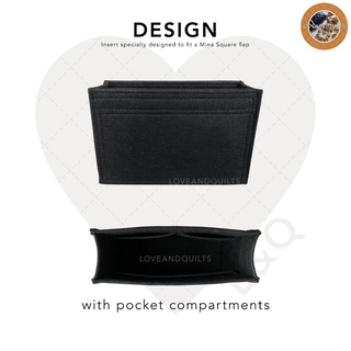 SG]❤️Chanel Mini Square Rectangular Bag Organizer bag Insert bag Shaper bag  Liner, Premium Felt Organiser