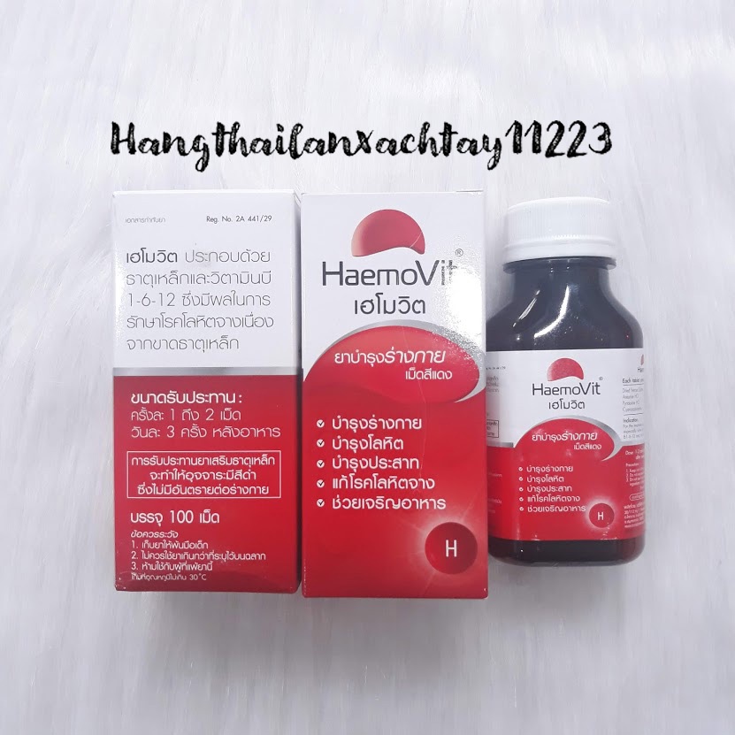 01 Bottle of Thai Haemo Vit (100 tablets) | Shopee Singapore