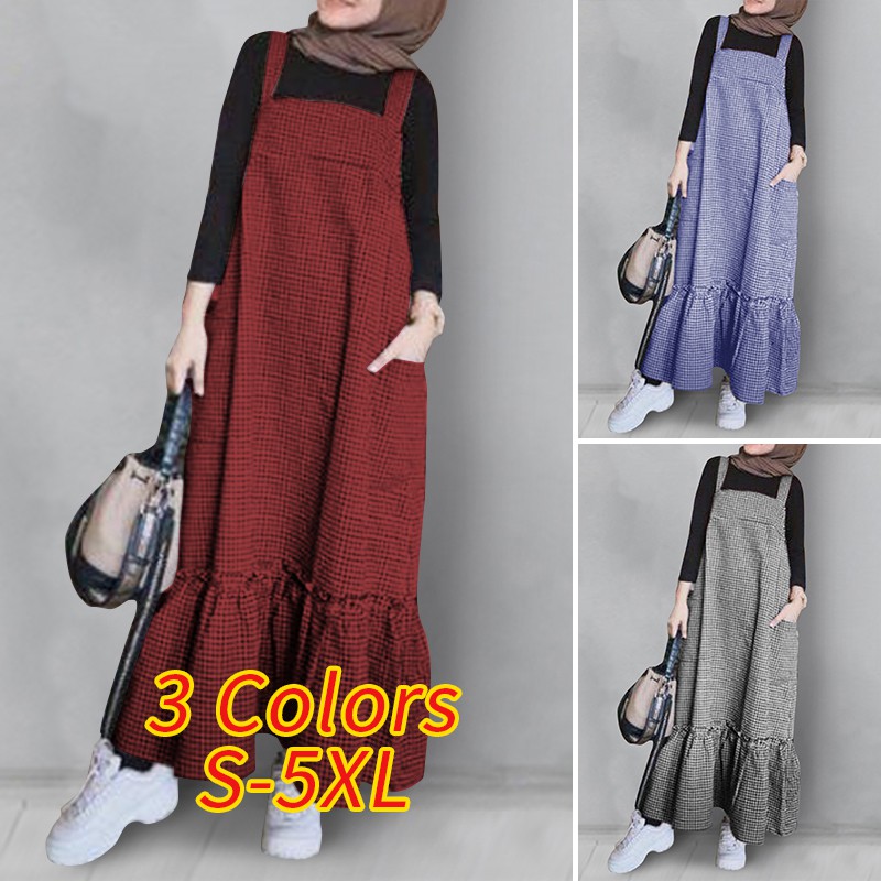 Pinafore top dress muslimah