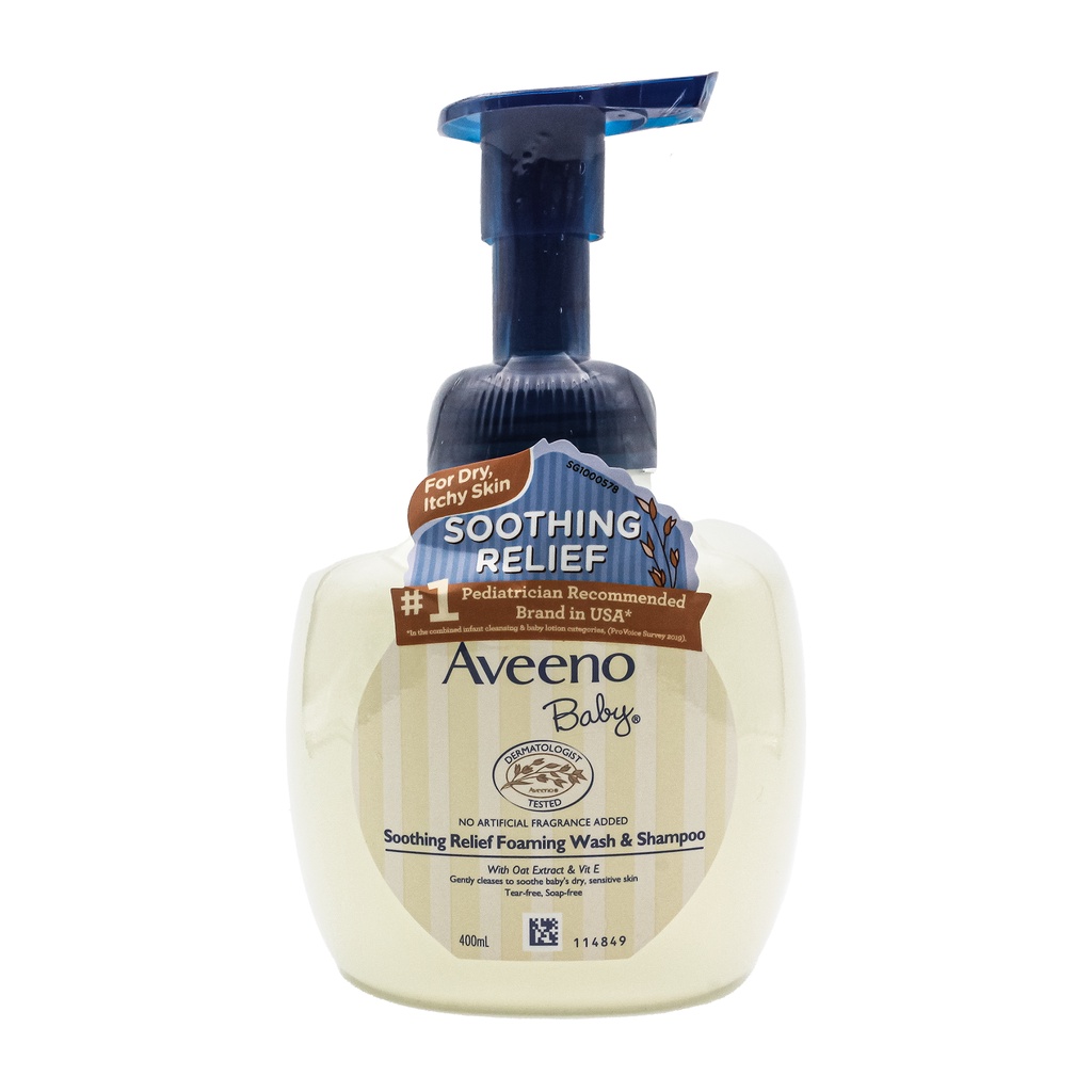 Aveeno Baby Soothing Relief Foaming Wash & Shampoo 400ml