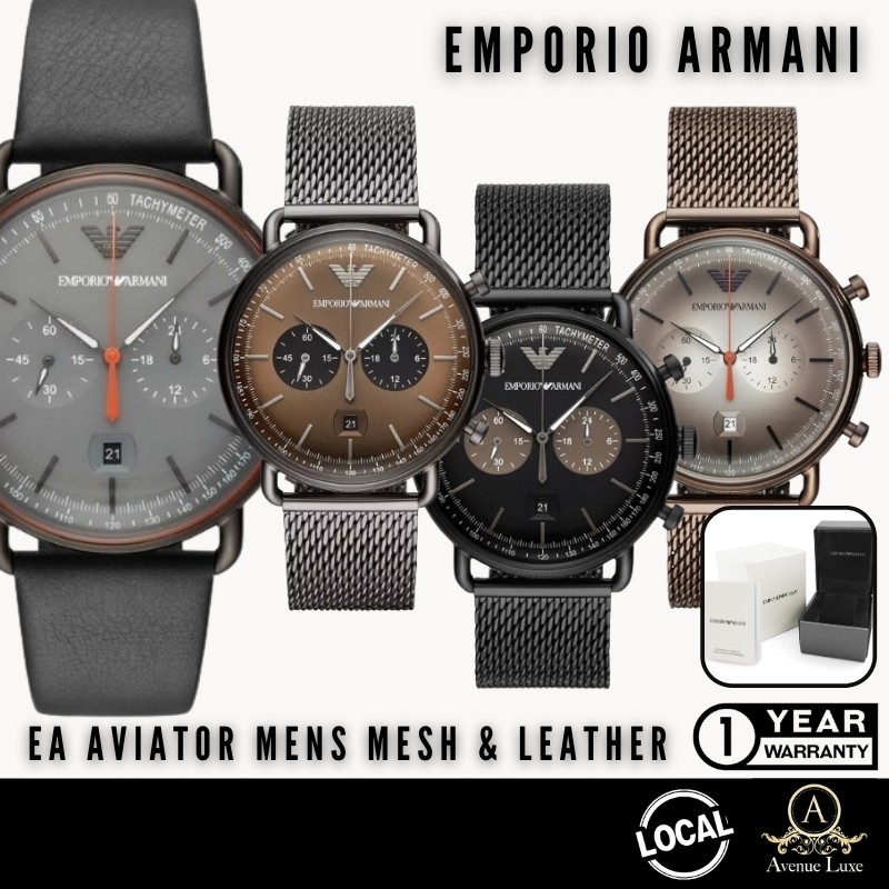 SG* Emporio Armani Aviator Series Chronograph Mens Watch AR11141