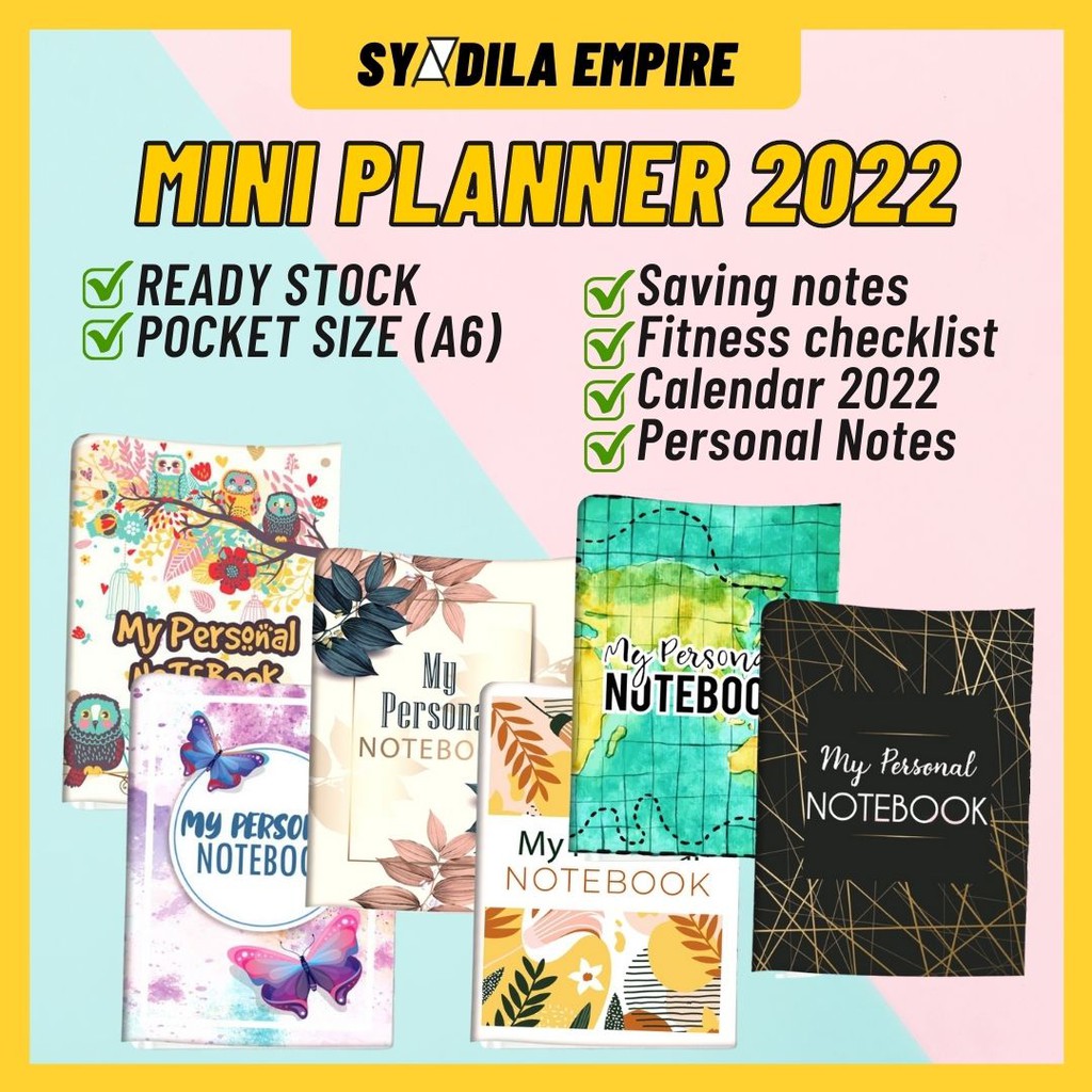 Mini Planner Notebook Calender 2022 Personal Diary for My Personal ...