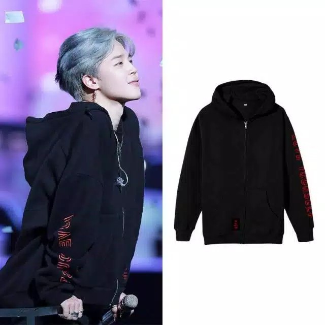 Love yourself zip up hoodie deals