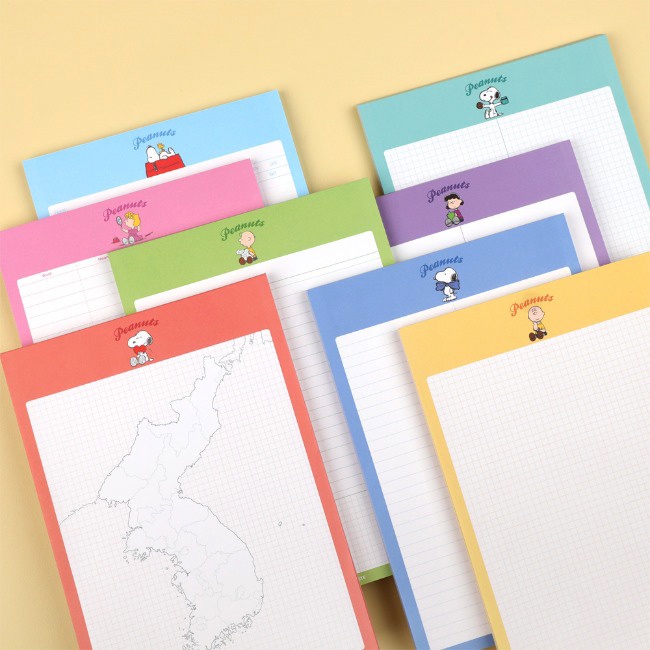 Peanuts Snoopy&Friends B5 Notepad Notebook Memo Pad Notes Cute Korean ...