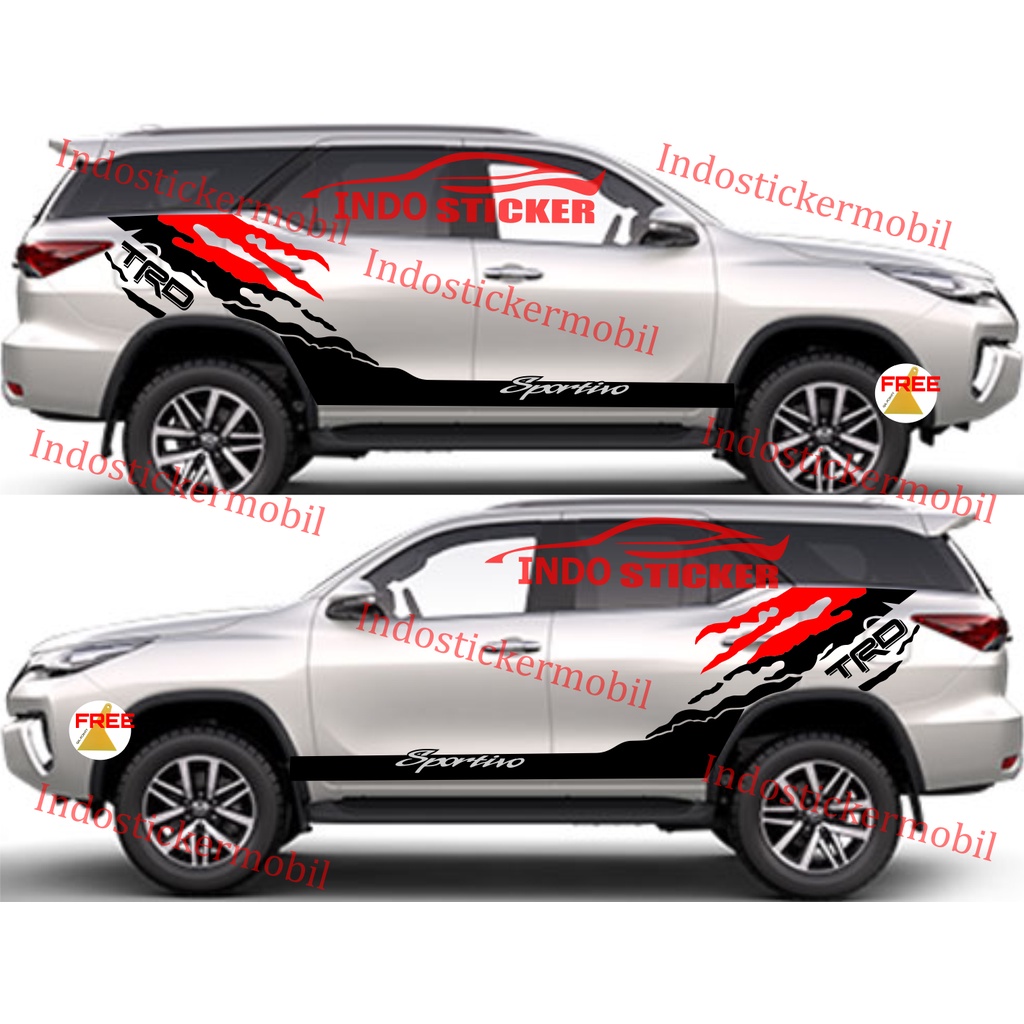 Fortuner CAR STICKER STICKER TOYOTA FORTUNER GR RVZ LEGENDER SIDE DECAL ...