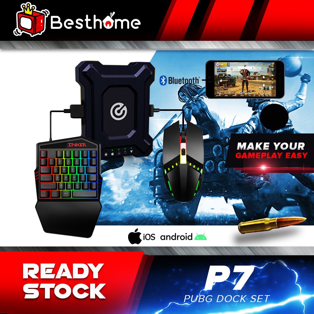 PUBG mobile phone Gaming keyboard set Backlit Inker Keyboard + 3000DPI