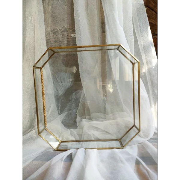 FRAME MAHAR TERARIUM BENTUK DOME SIZE 20 X 30 seserahan hantaran rustic - Gambar 3