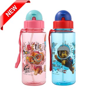 paw. patrol kids handle Portable Tritan water bottle with straw 17oz Chase  Rubble Skye Marshall blue