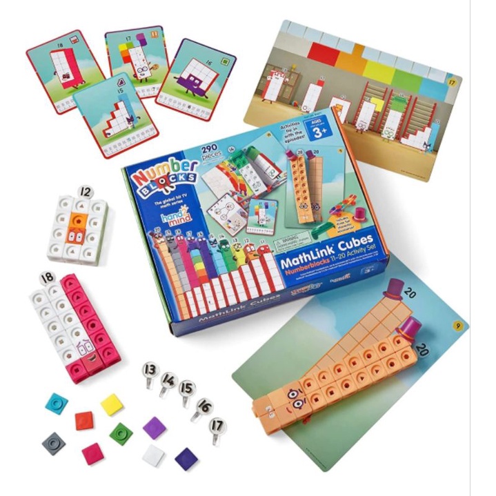 hand2mind Numberblocks MathLink Cubes 11 - 20 Activity Set | Shopee ...