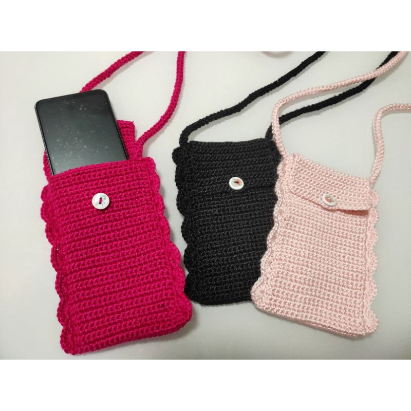 100 crochet handphone sling bag Shopee Singapore