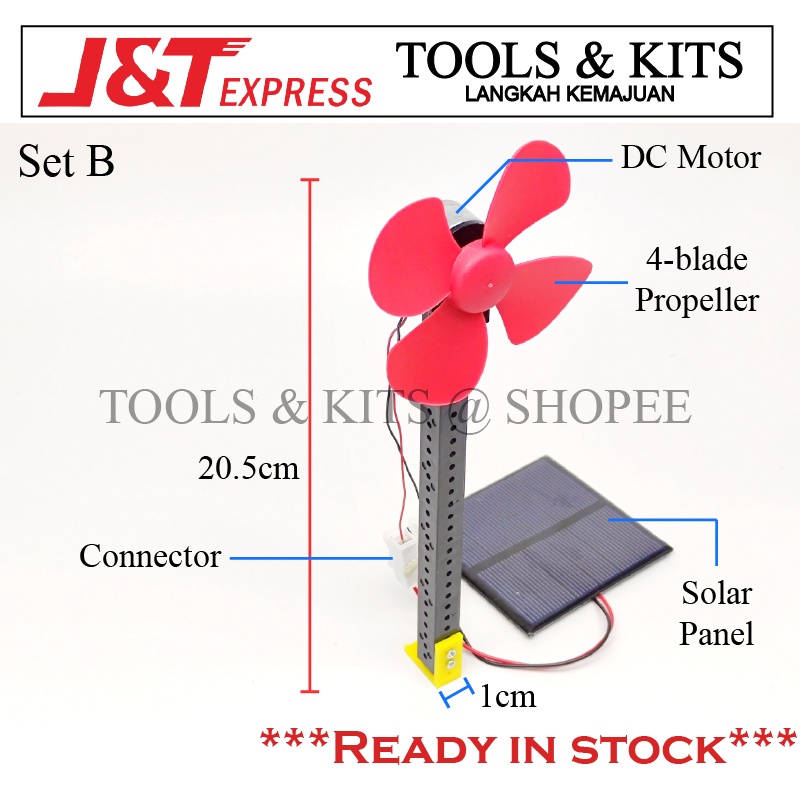 DIY Stand Fan Kit with Solar Panel/AA Battery RBT School Science ...