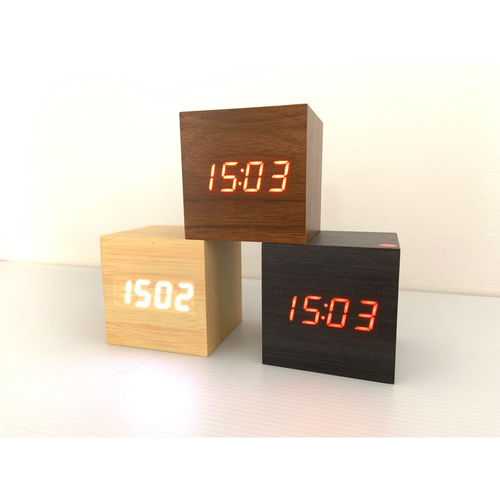Bedside Digital Clock LED Display Desk Table Time Temperature Alarm  ModernDecor.