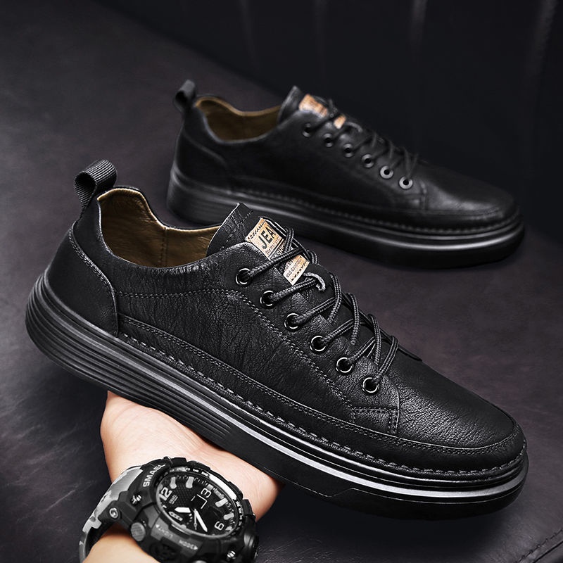 Shoes Men's Summer New Style Leather Business Black Trendy All-Match ...