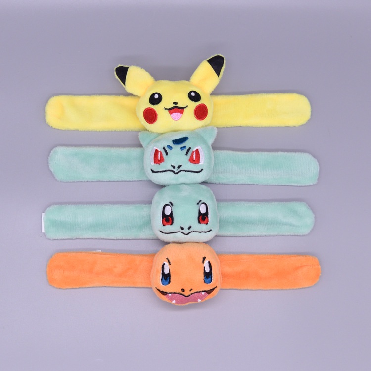 Kid's Cute Pokemon Go Plush Slap Bracelets For Children Gift Kids Party Favors