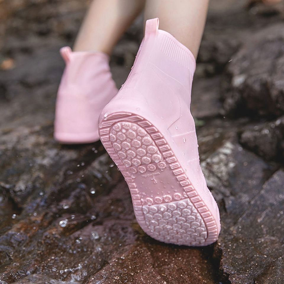 Rain Boots Cover Thick Wear-Resistant Rainproof Shoe Boot Waterproof ...