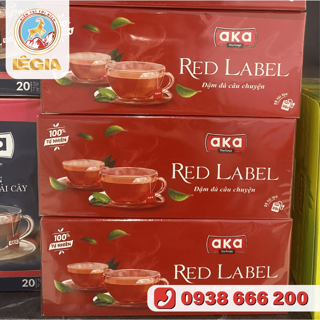 Black Tea Bag AKA Red Label Tan Nam Bac Filter Bag Box Of 50g (25