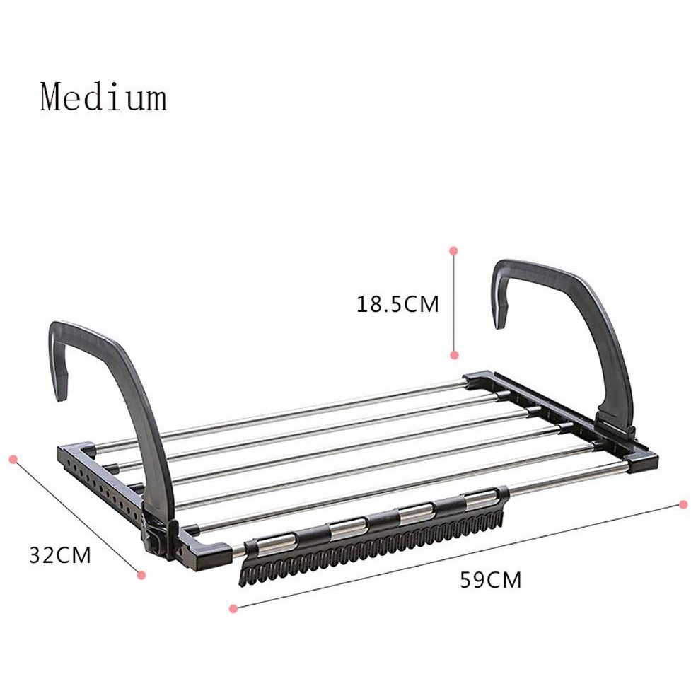 Clothes Drying Rack Balcony - Stainless Steel Folding Towel Laundry ...