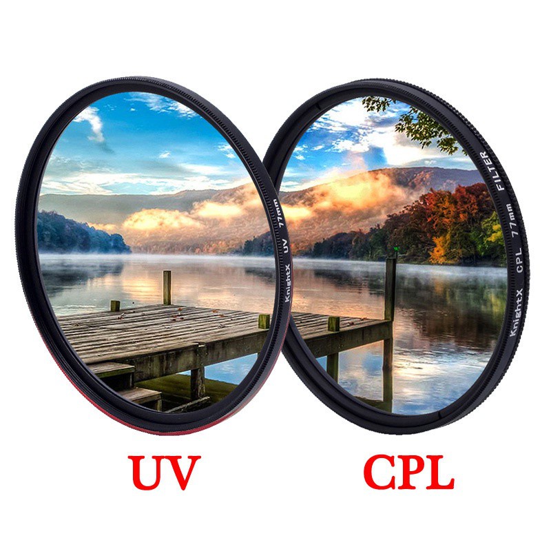 KnightX 2in1 UV CPL Polarizer Polarizing Camera Lens Filter 49-77mm ...