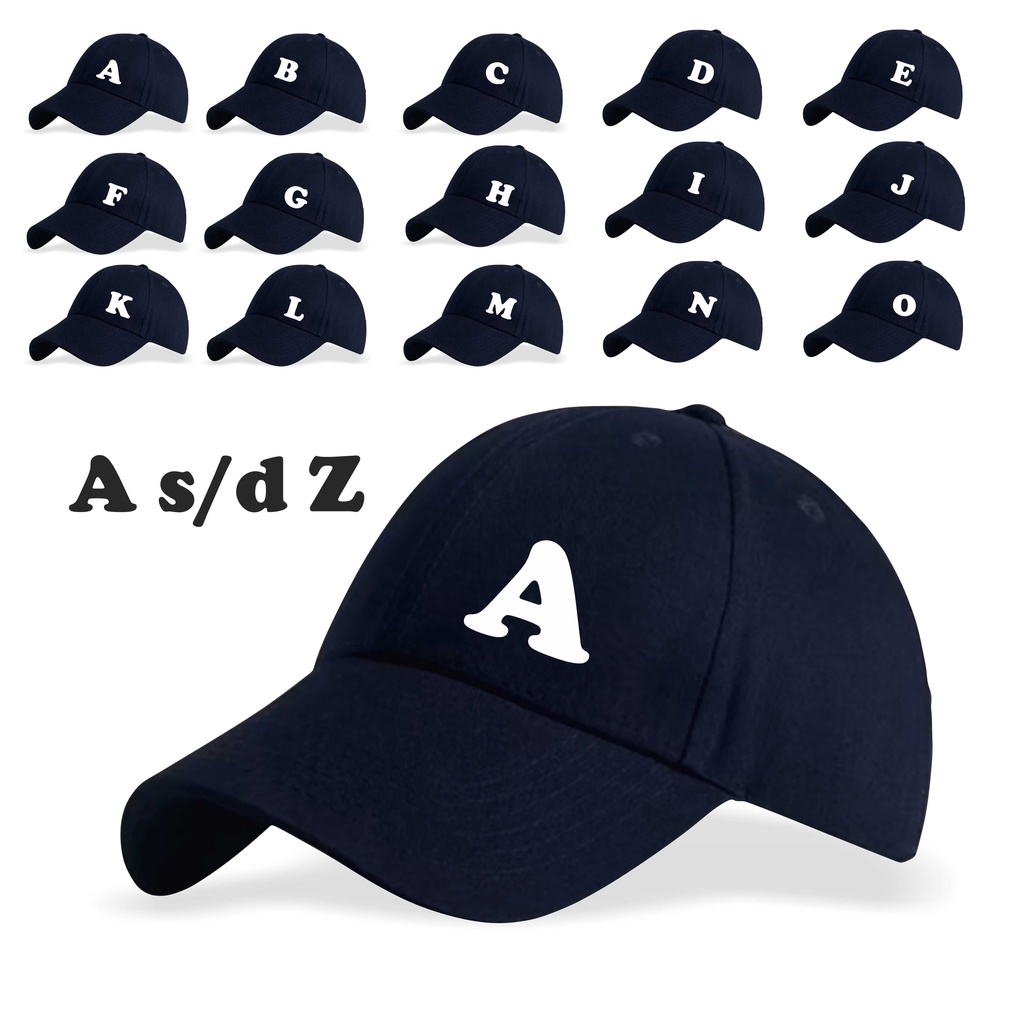 Men's Women's Baseball Cap Alphabet Letters A - Z Basseball Cap Hat ...