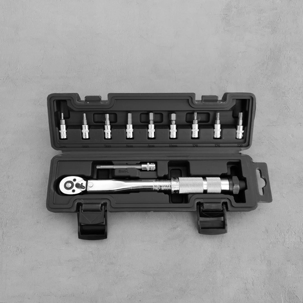 (Local) Adjustable Torque Wrench Set (5-25Nm) Socket Wrench Ratchet Carbon Hex Torx Allen Key Phillips Tool Box Spanner
