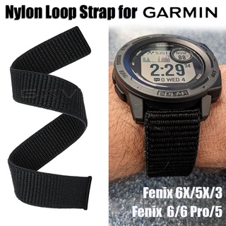for Fenix 6 PRO Soft Nylon Loop Fastener Wristband 22mm Quick Fit Watch  Band Strap for Garmin Fenix 5/ 5 Plus/Forerunner935 945/garmin Instinct