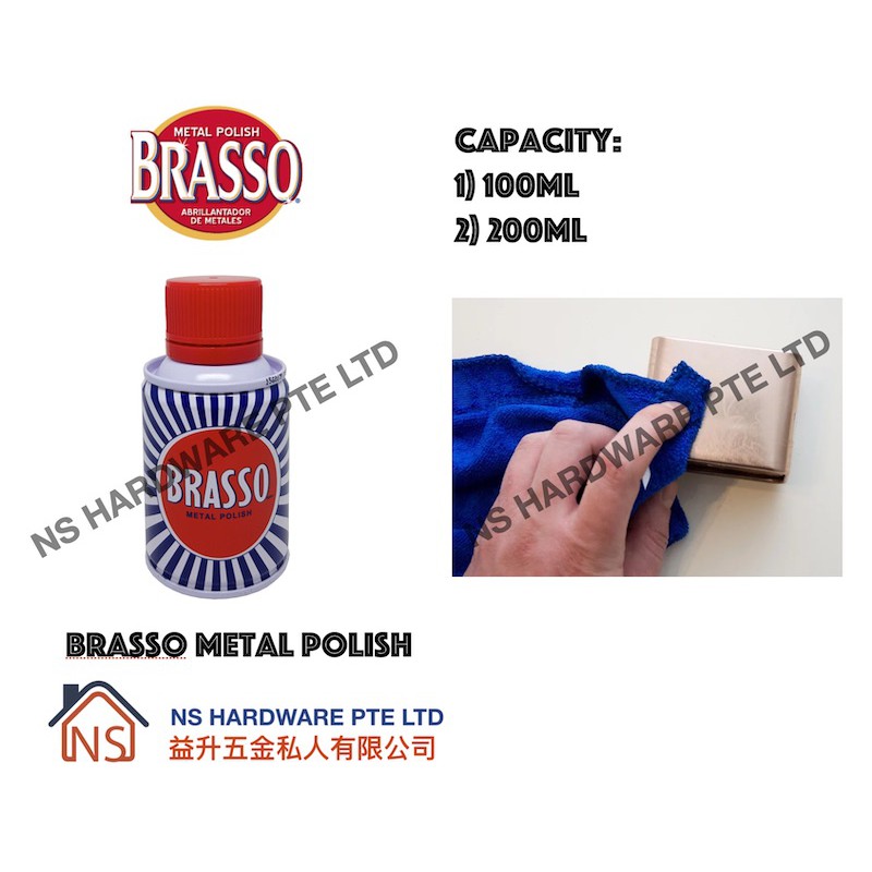 Brasso Metal Polish / 100ml or 200ml / Brass Copper Steel Polish