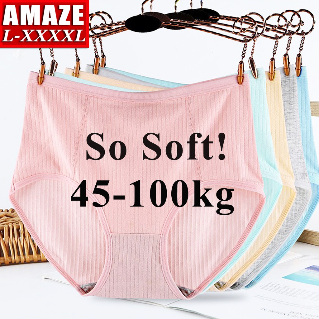 Sexy Underpants for Women Plus Size Women's Pure Cotton Underwear Large  Size High Waist Thong Breathable High Elastic High Slit Crotch Briefs  (Green