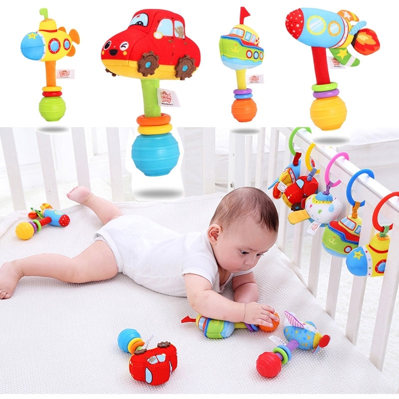Rattle Baby Toy 0-3-6-12 Months Old Baby Toy 0-1 Year Old Hand Crank