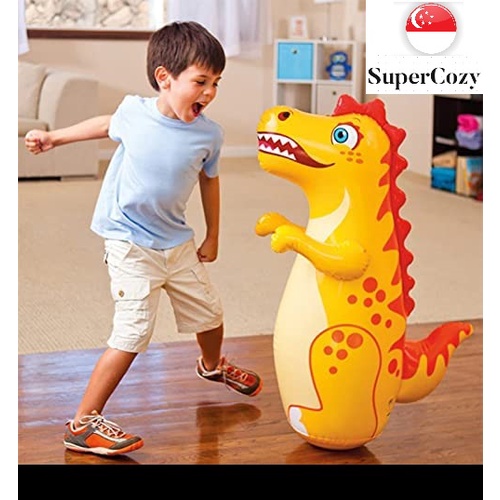 ?CHEAPEST!!!? Kids 3D Inflatable Tumbler Toy Children Cartoon Animal Blow Up Family Interactive Punching Boxing