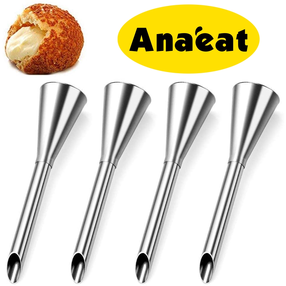 ANAEAT 2pcs Puff Nozzle Tip Confectionery Stainless Steel Cake Cupcake ...