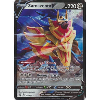 Pokemon TCG Card Zamazenta V SS Brilliant Stars 105/172 Ultra Rare | Shopee  Singapore