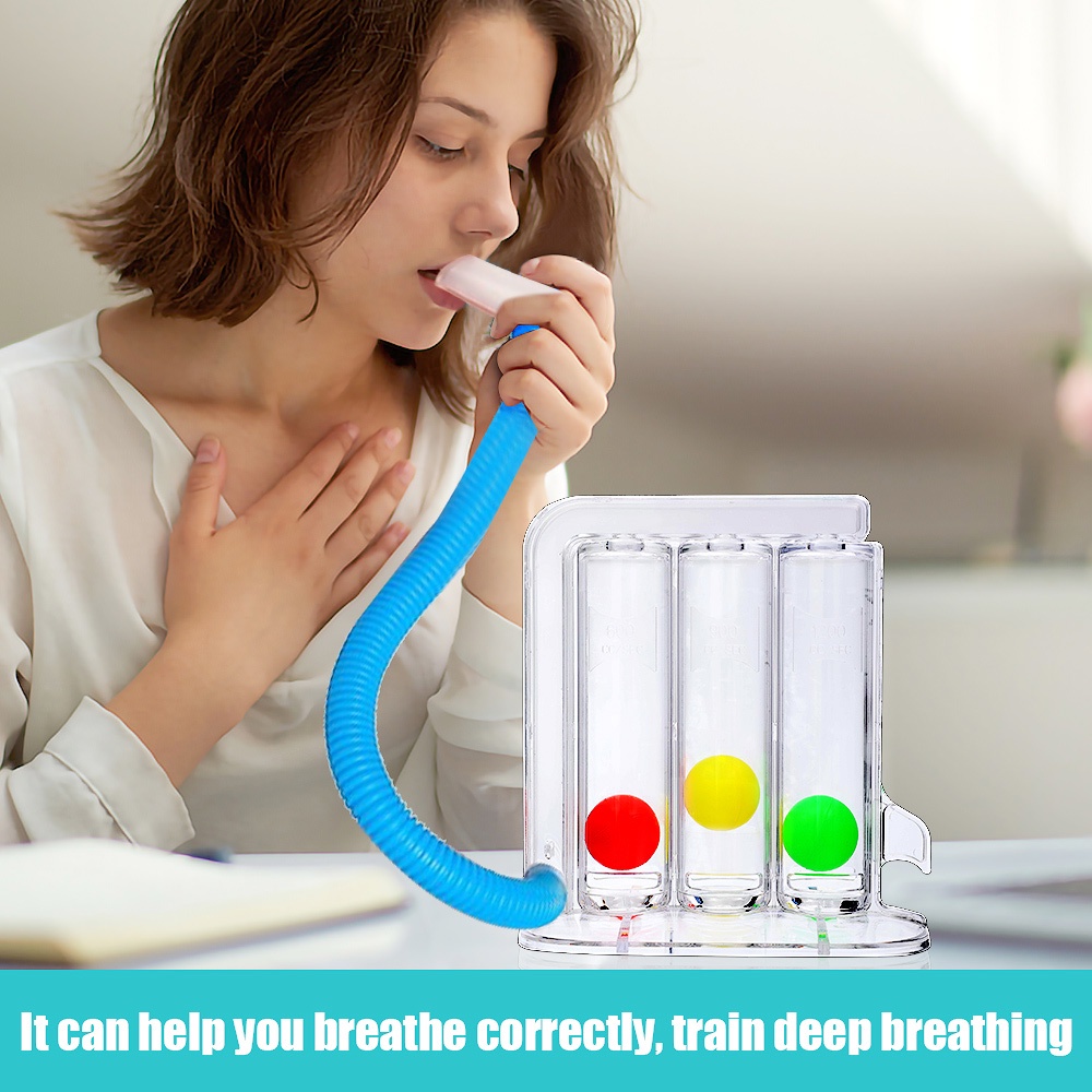 1Set 3 Balls Breathing Exerciser/Deep Breathing Lung Exerciser for ...