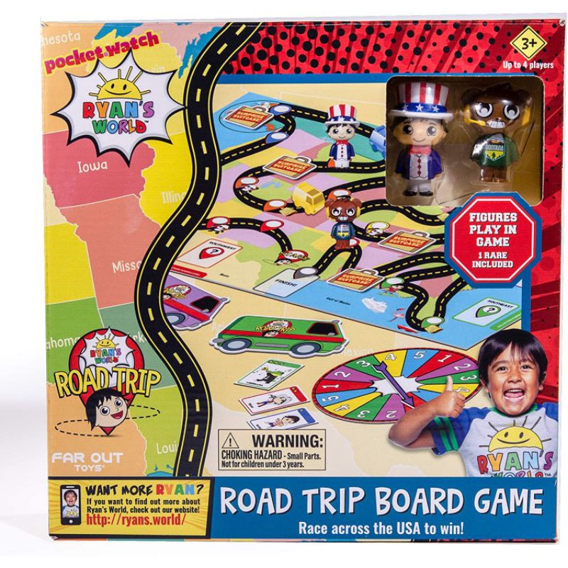 Ryan’s World Road Trip Board Game - includes Collectible Figurines ...