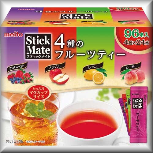 Meito Sangyo Stick Mate Fruit Tea Assortment 1 box (96 bottles ...