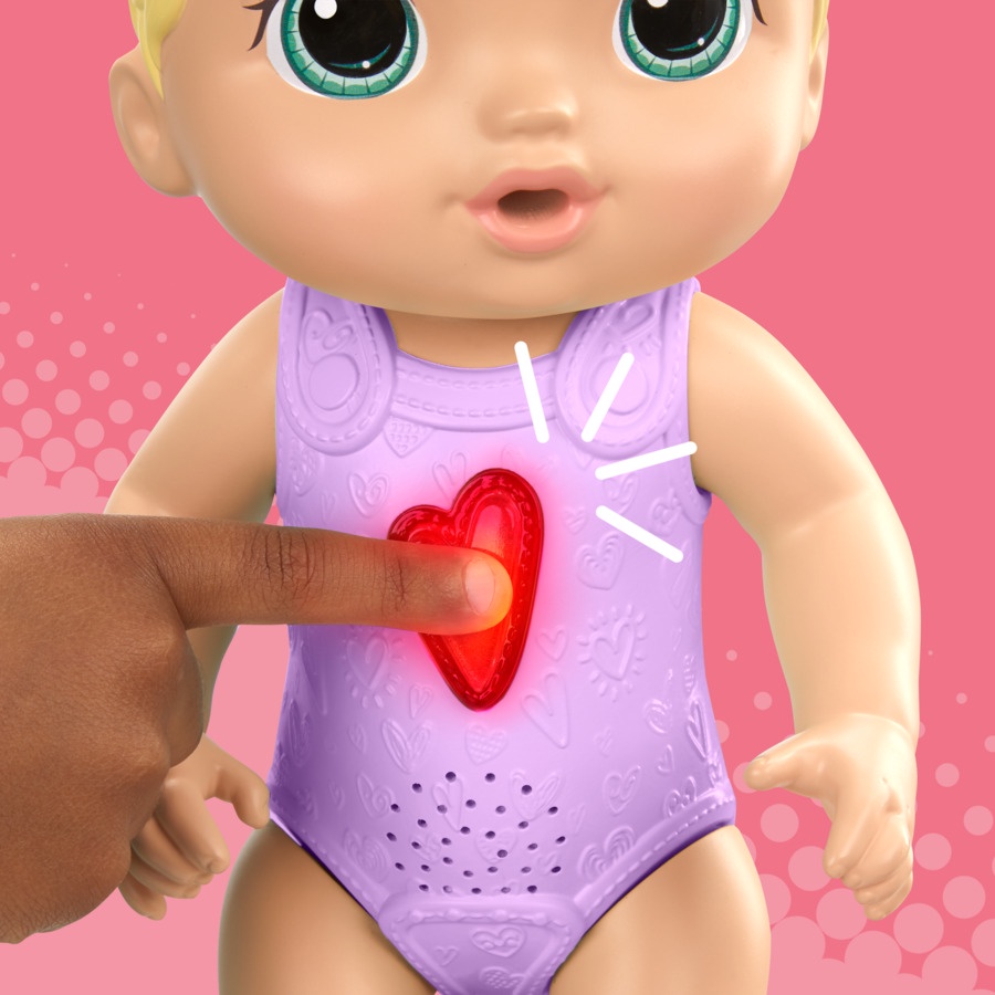 Baby Alive Happy Heartbeats Baby Doll, Responds to Play with 10+ Sounds ...