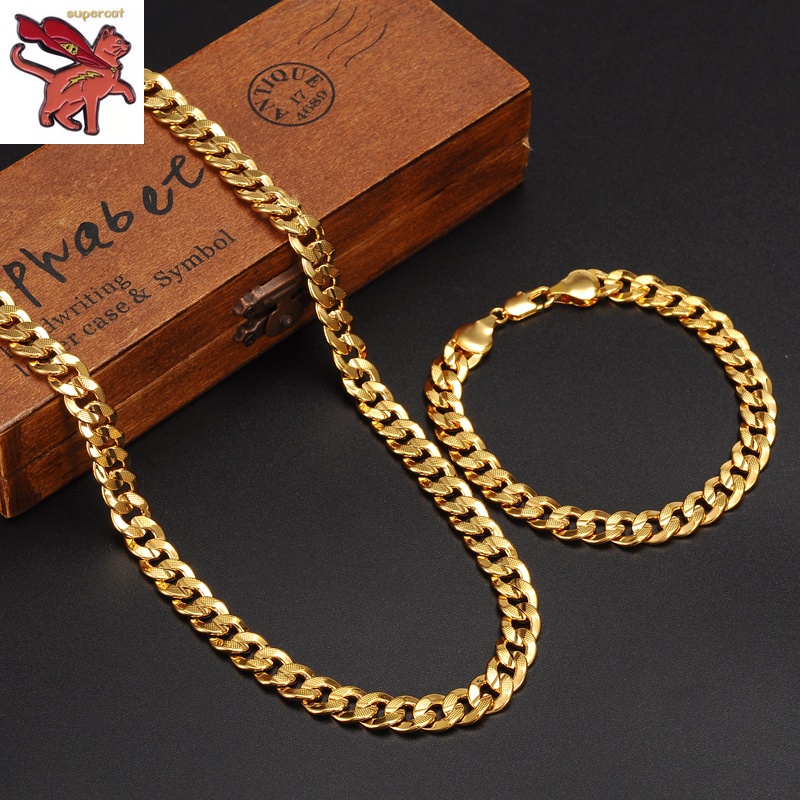 Gold necklace sale and bracelet